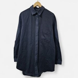 Y-3 Adidas Yohji Yamamoto Men's Black Button Shirt Long Sleeve Size S A2E001